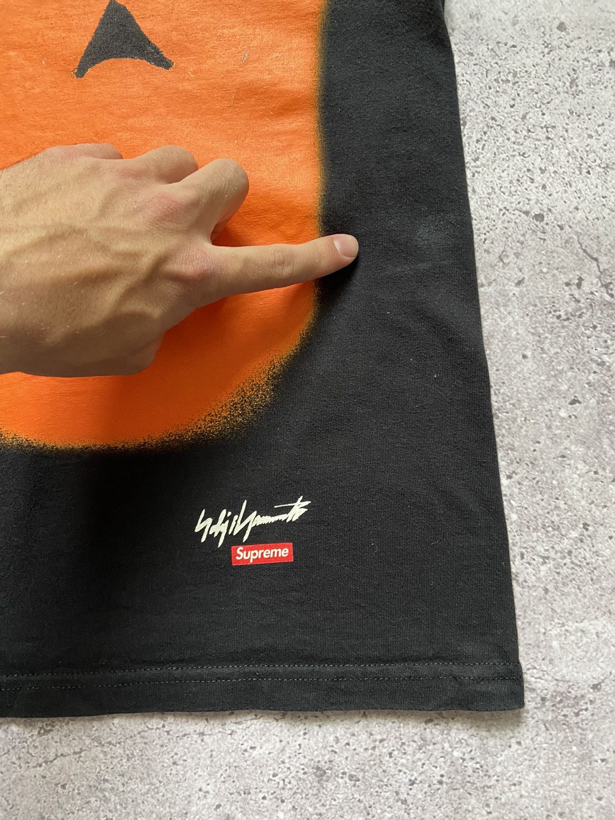 Supreme × Yohji Yamamoto Supreme Yohji Yamamoto Pumpkin Tee Black Size S Size US S / EU 44-46 / 1 - 6 Thumbnail