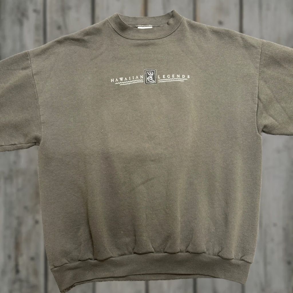 Tultex VINTAGE Tultex Hawaiian Legends Pullover Sweatshirt Mens XL Green Gray Island Sweatshirt Size US XL / EU 56 / 4 - 1 Thumbnail