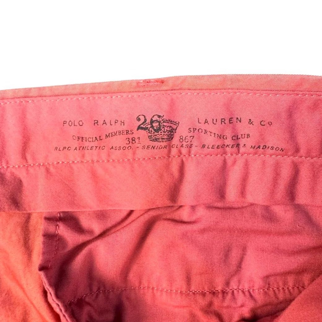 Polo Ralph Lauren VINTAGE Polo Ralph Lauren Chino Pants 36x30 Suffield Pima Cotton Salmon Men Regular 36 Pink 90s Mens Size US 36 / EU 52 - 3 Thumbnail