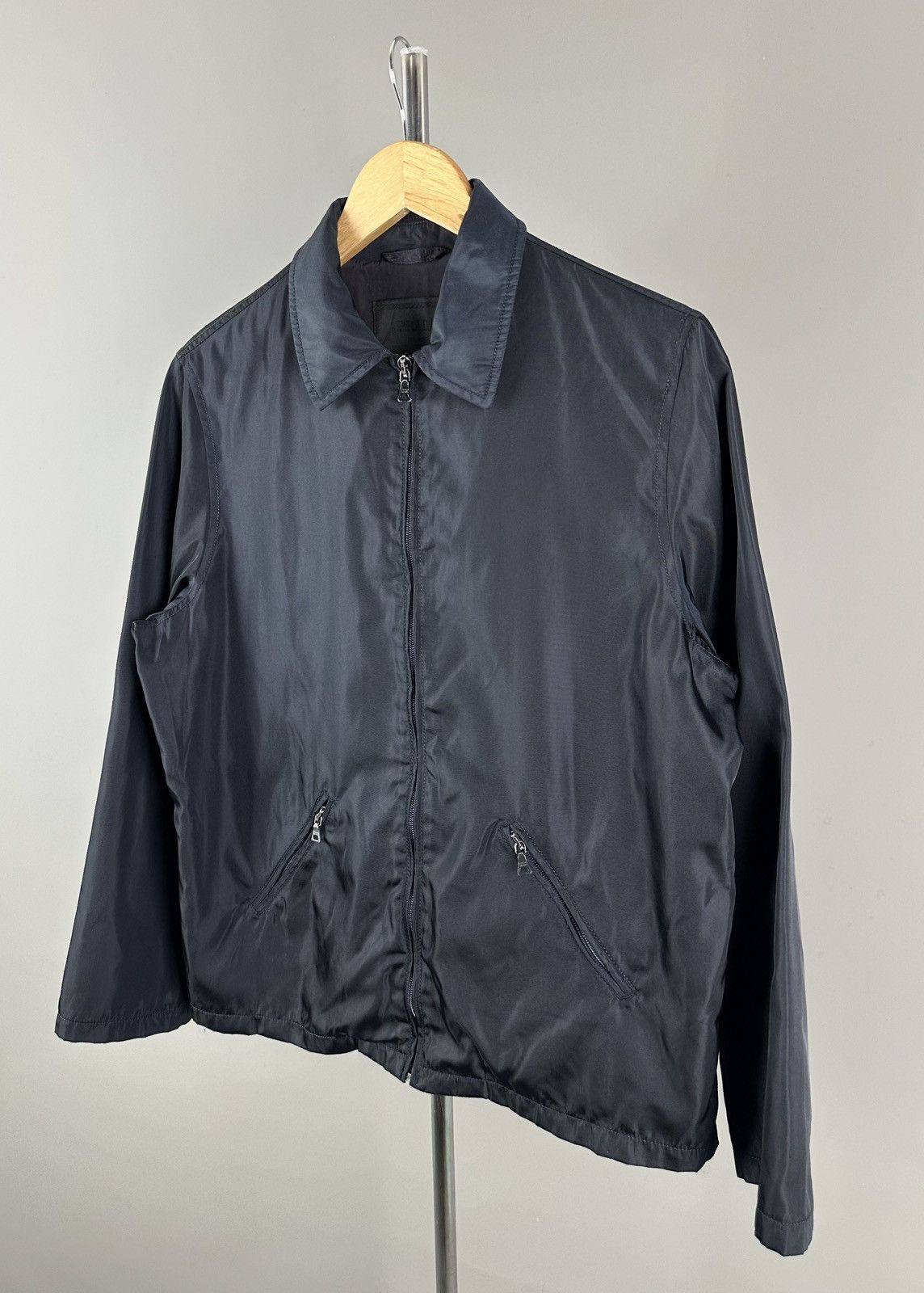Prada Prada - Vintage - Nylon Zip-Up Jacket in Navy Size US L / EU 52-54 / 3 - 2 Thumbnail