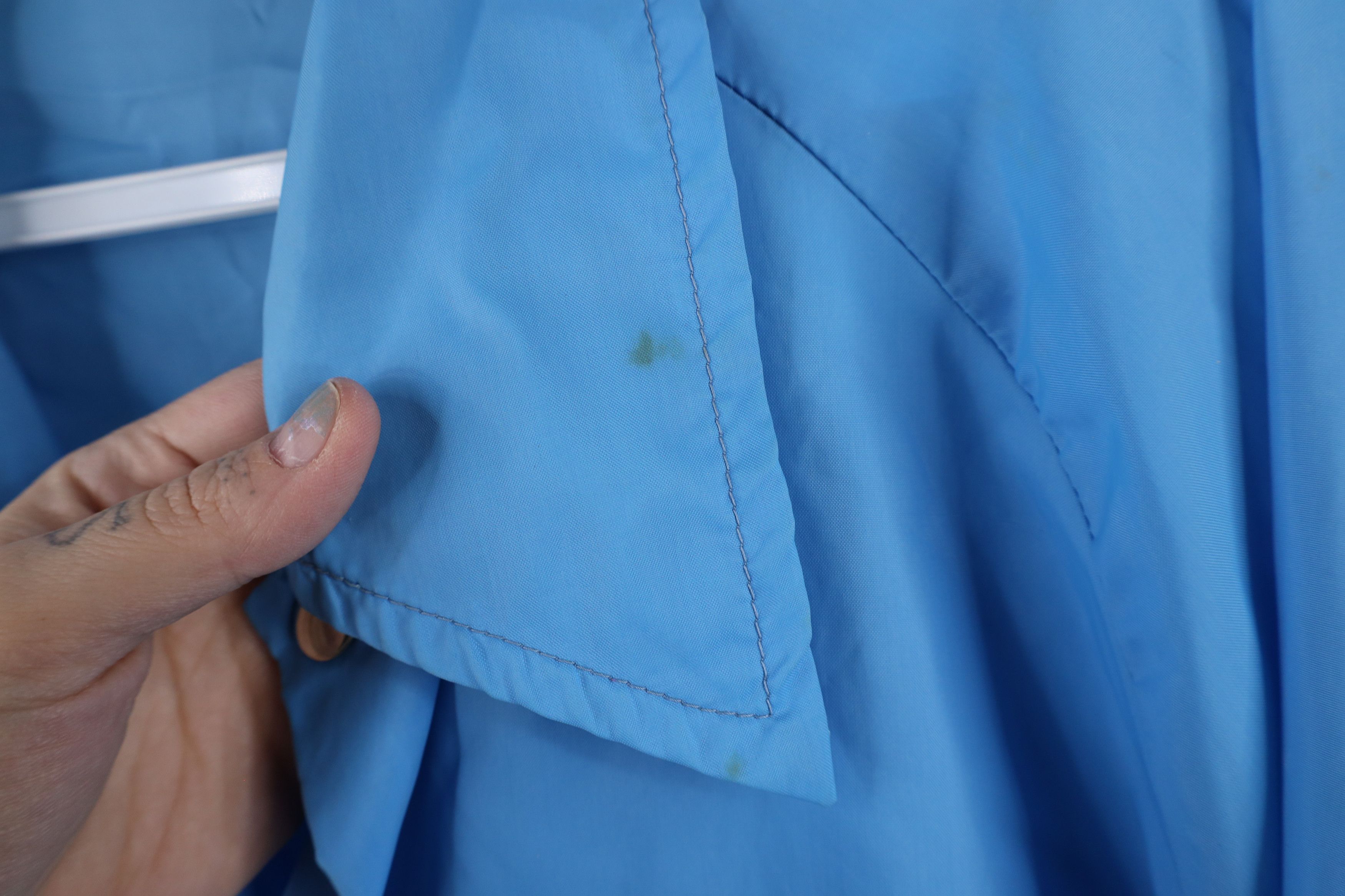 Vintage Vintage 70s Streetwear Satin Coach Coaches Jacket Blue USA Size US L / EU 52-54 / 3 - 4 Thumbnail