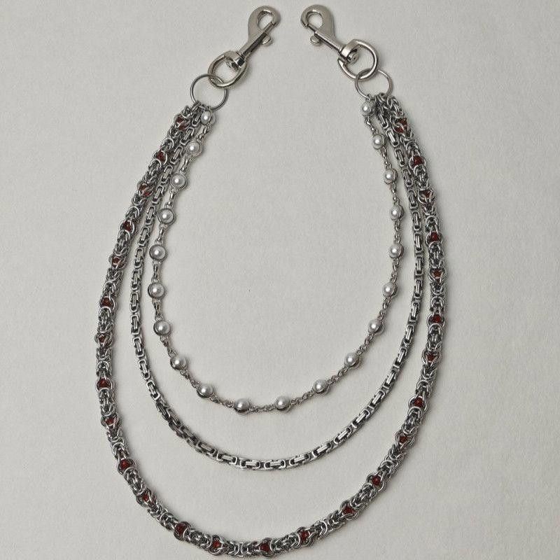 Jewelry 3 Layer Natural Echo Pearled Wallet Chain Size ONE SIZE - 2 Thumbnail