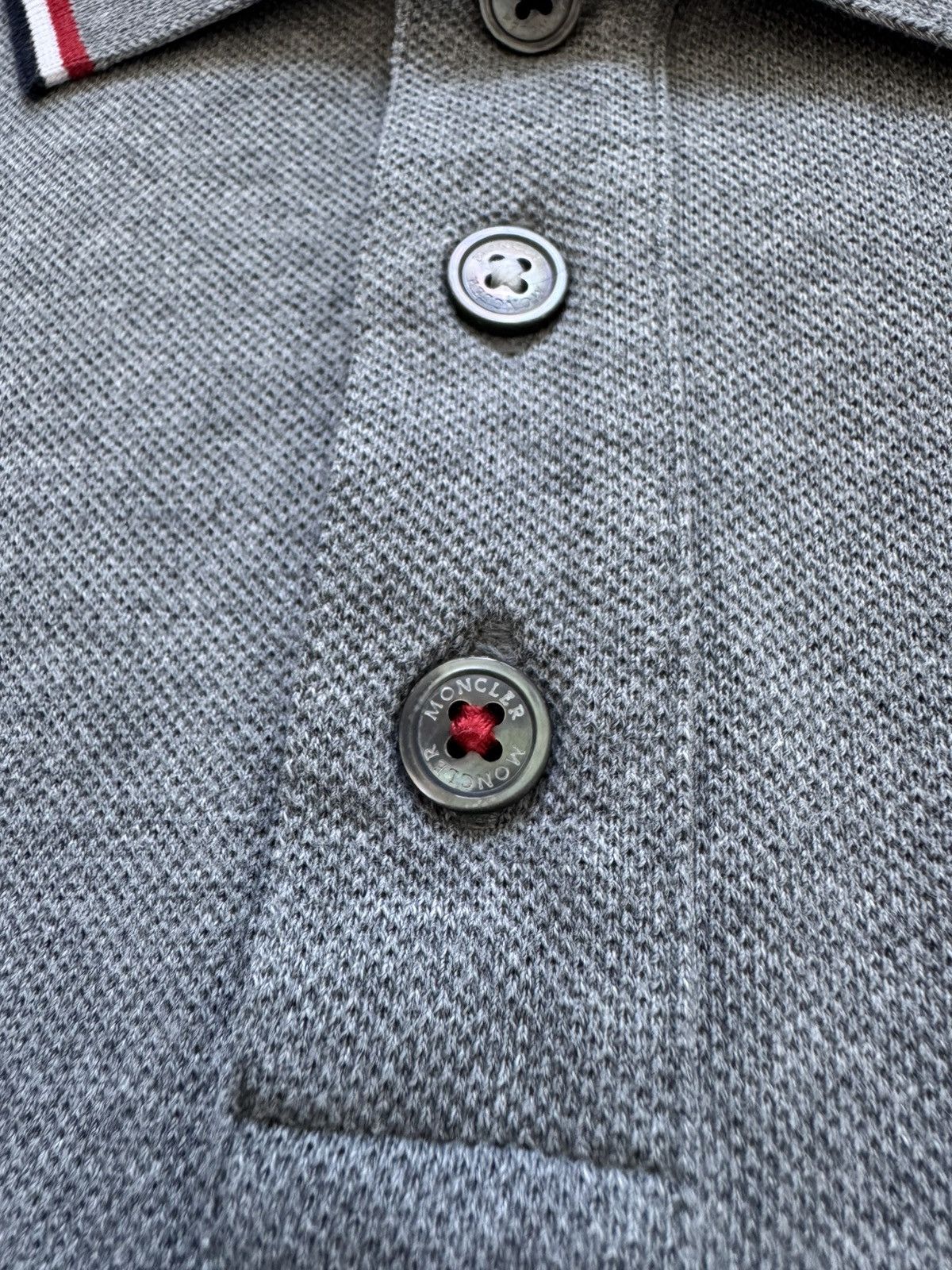 Moncler Moncler Maglia Polo Manica Corta Grey Tricolor Shirt Polos Size US XL / EU 56 / 4 - 6 Thumbnail