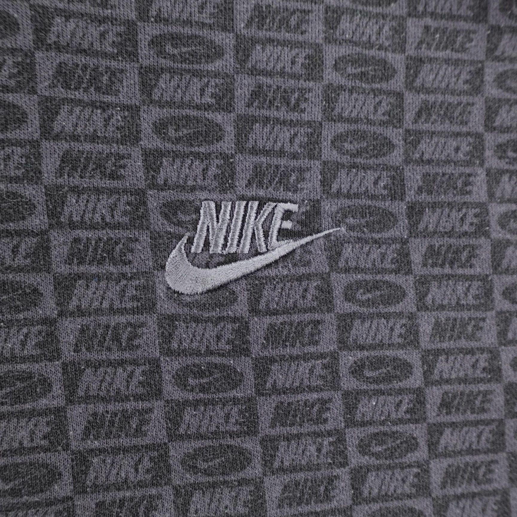 Nike Nike Hoodie Mens XL Gray All Over Print AOP Pullover Sweatshirt Spell Out Swoosh Size US XL / EU 56 / 4 - 3 Thumbnail