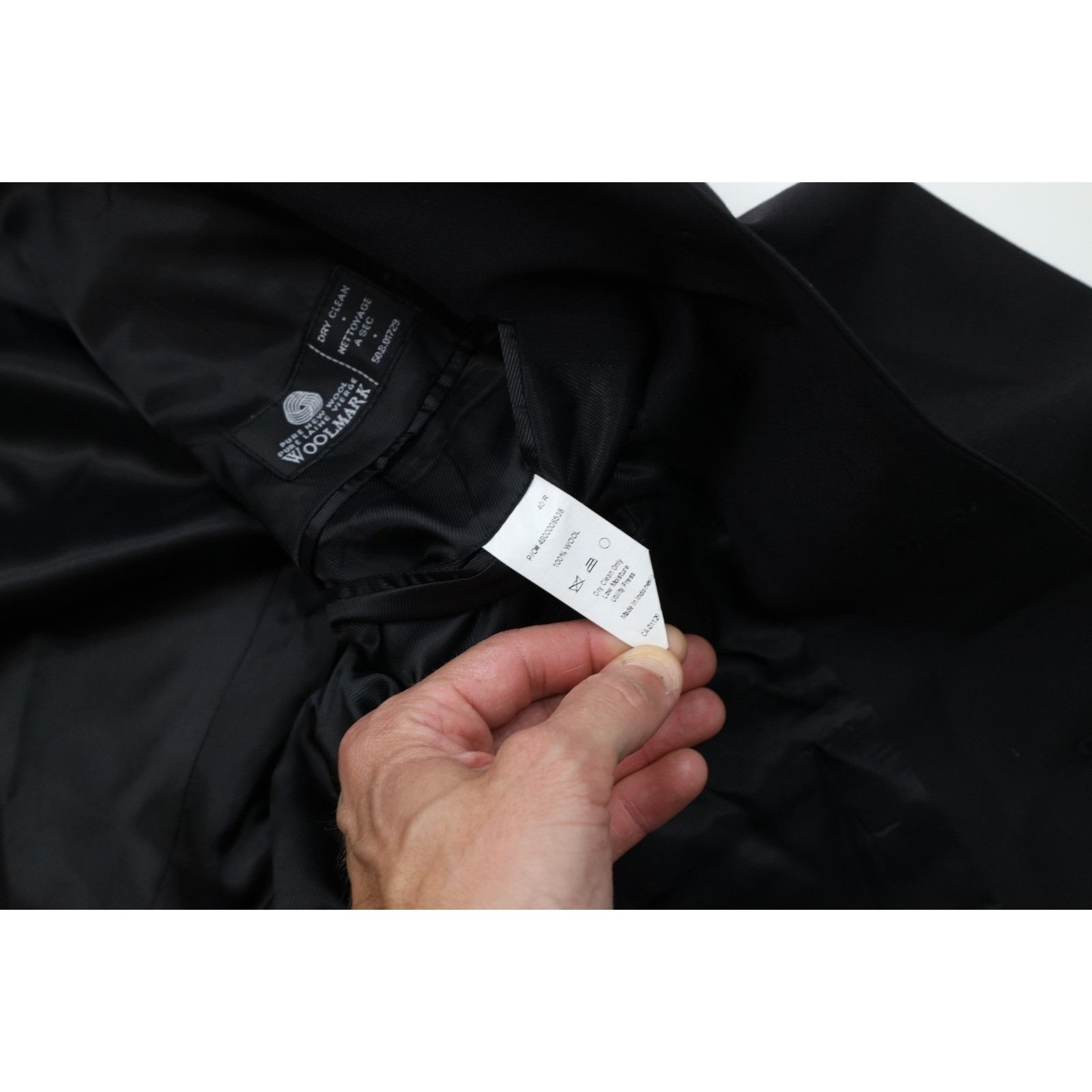 Calvin Klein Calvin Klein 2 Piece Wool Wedding Suit Black Size 40R - 6 Thumbnail