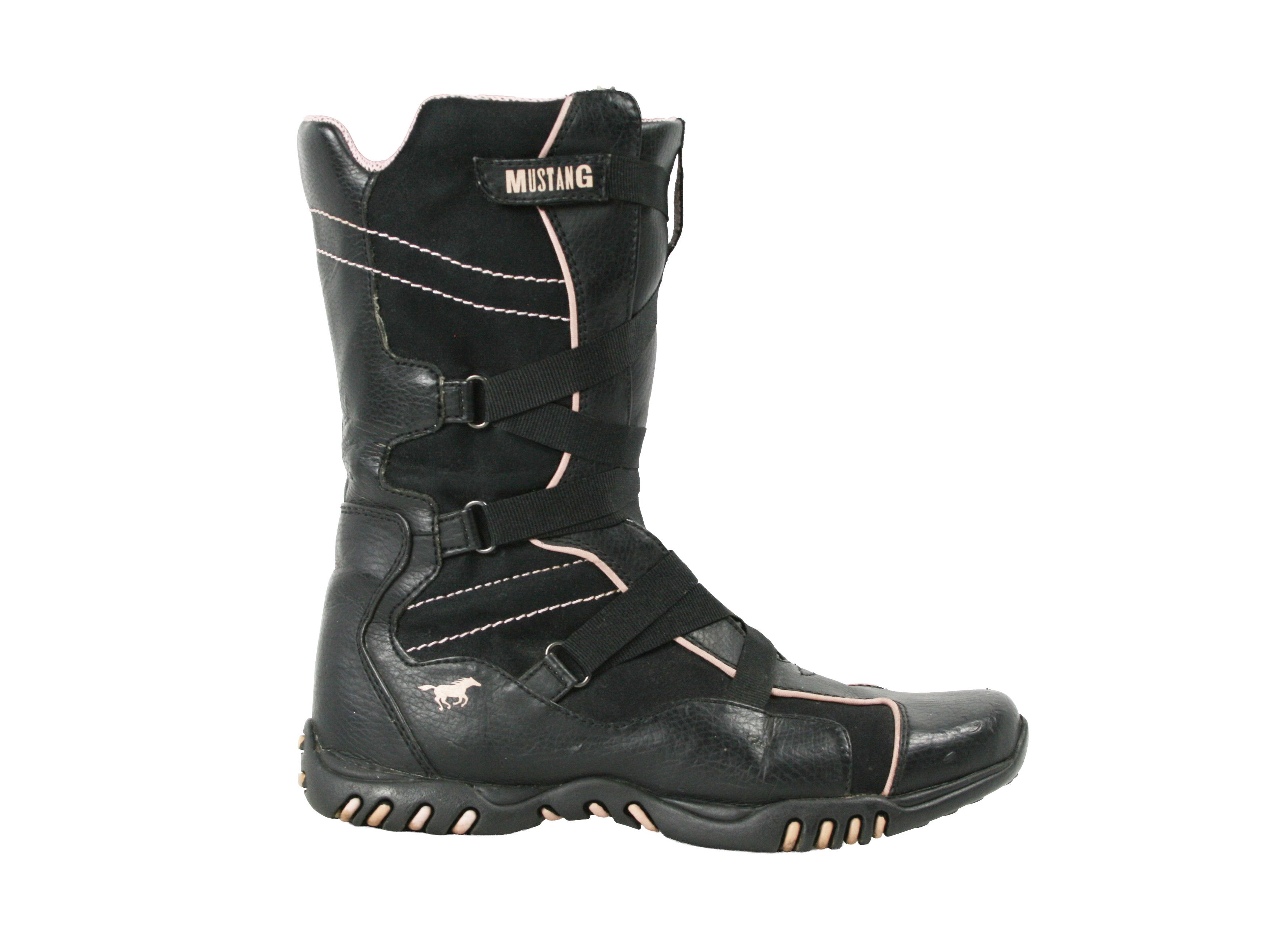 Mustang 00S Y2K Moto Biker Strap Boots Vintage Size US 10 / IT 40 - 2 Thumbnail