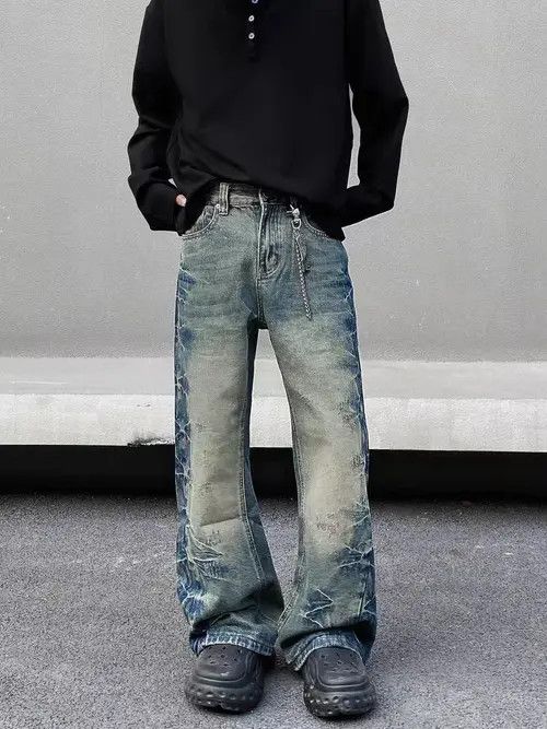 VIBE Street vintage washed and distressed baggy jeans Size US 34 / EU 50 - 3 Thumbnail