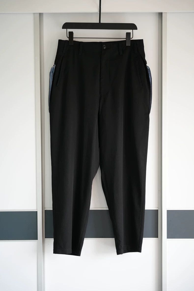 Yohji Yamamoto Yohji Yamamoto Yohji Yamamoto Blue Striped Zipper Trousers Size US 43 - 3 Thumbnail