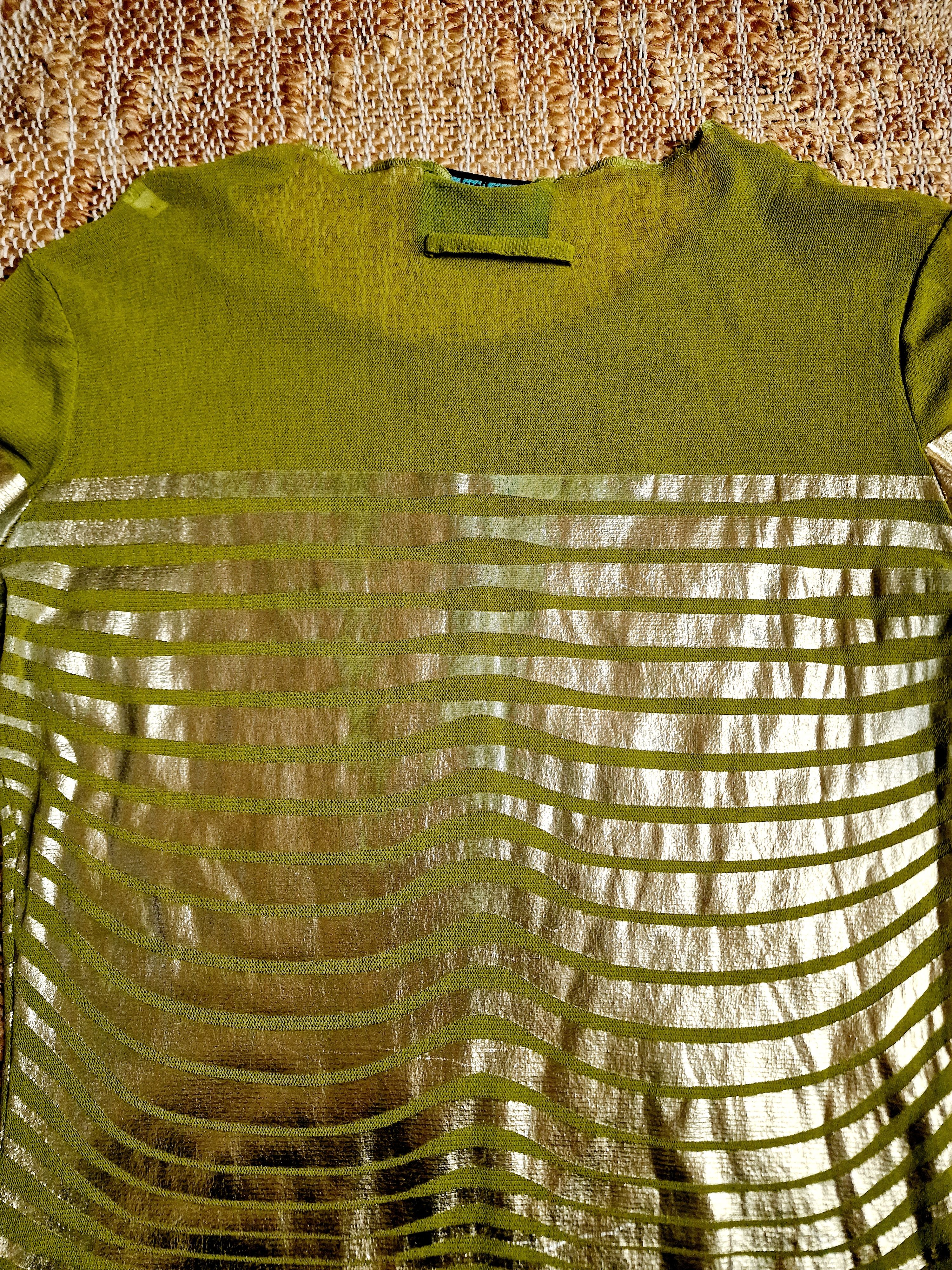 Jean Paul Gaultier Jean Paul Gaultier S/S 1996 Optical Illusion Mesh Dress Size L / US 10 / IT 46 - 13 Thumbnail