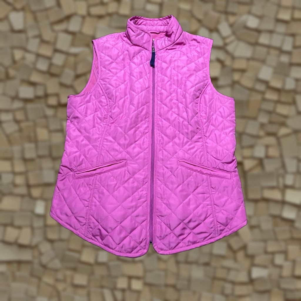 Van Heusen VAN HEUSEN Sweater Women's Size Medium Pink Full Zip Vest Pockets Womens Sized Size M / US 6-8 / IT 42-44 - 1 Thumbnail