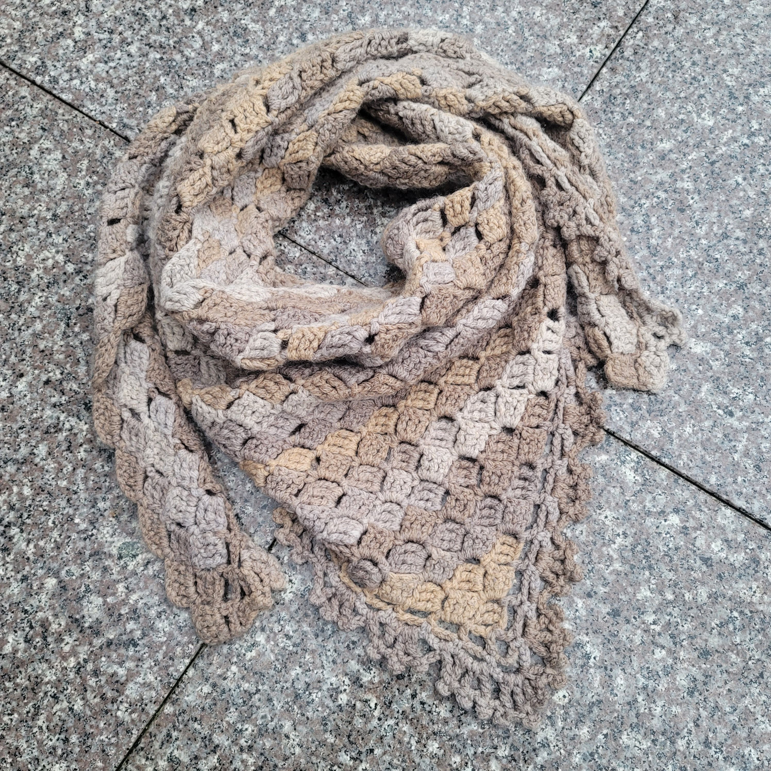 Handmade Crochet Hand-made boho scarf Size ONE SIZE - 1 Thumbnail