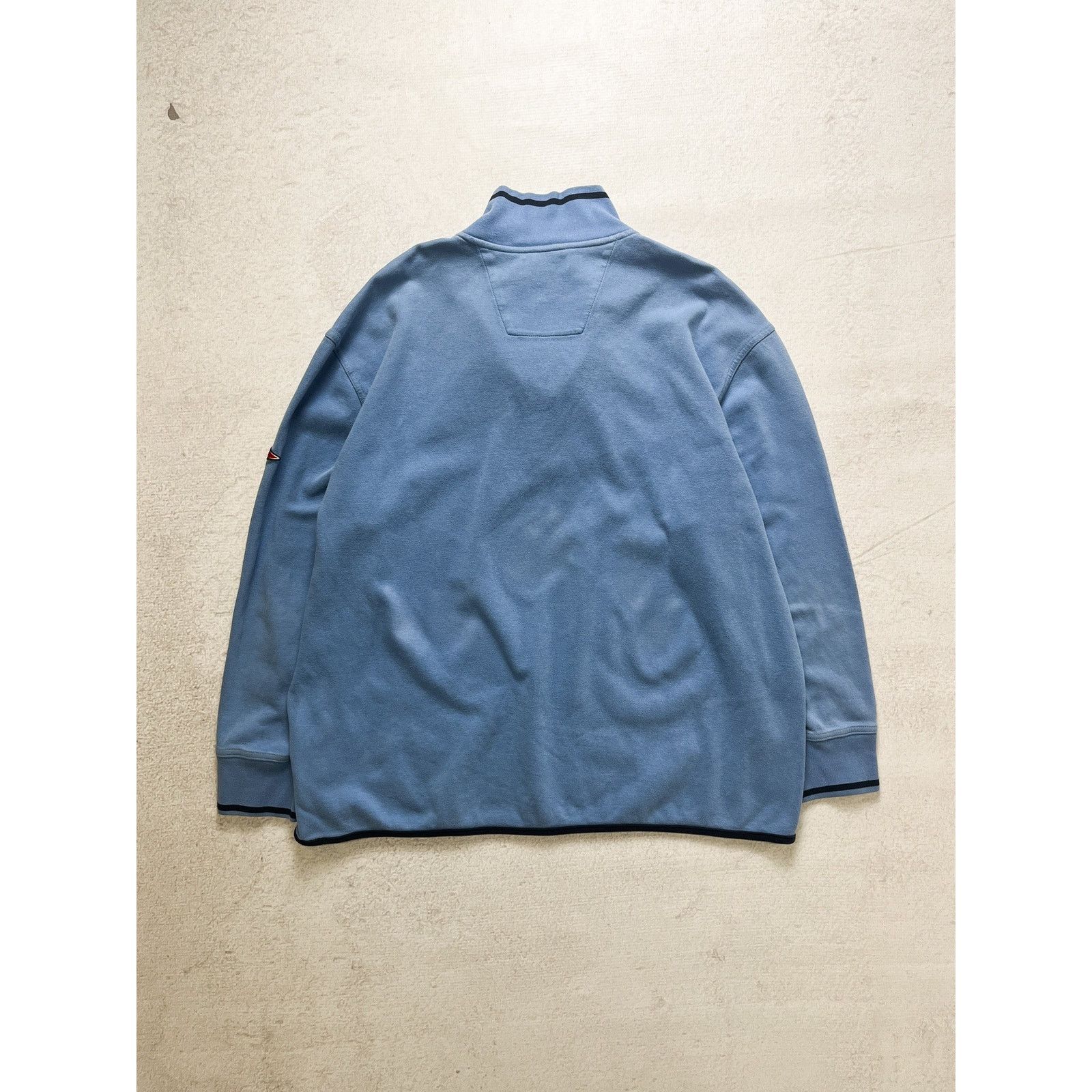 Nautica Vintage 90s Nautica Blue 1/4 Zip Sweatshirt - Women's Large Size L / US 10 / IT 46 - 2 Thumbnail