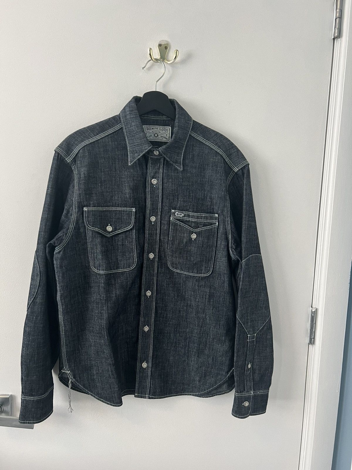 image of Freenote Cloth Lambert Indigo Shirt Size M in Blue, Men's