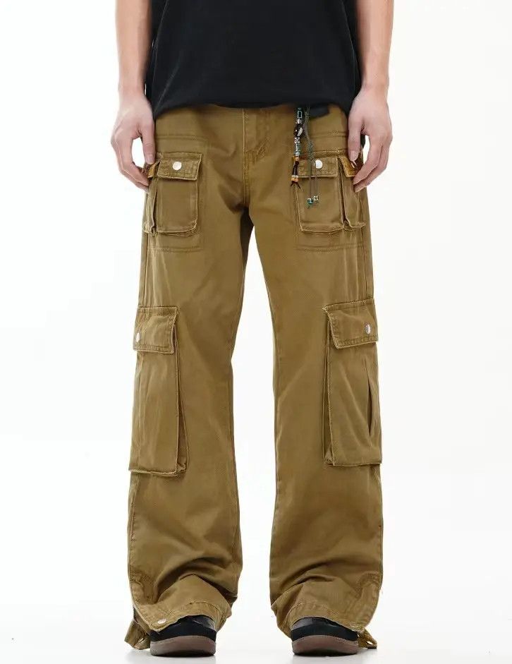Japanese Brand × Jean Vintage multi-pocket street casual trousers Size US 33 - 1 Thumbnail