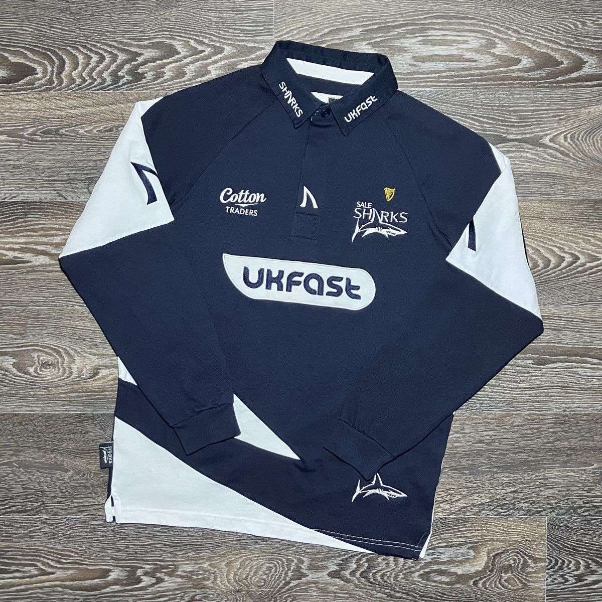 Cotton Traders SALE SHARKS 2009/10 Home Jersey Rugby Union