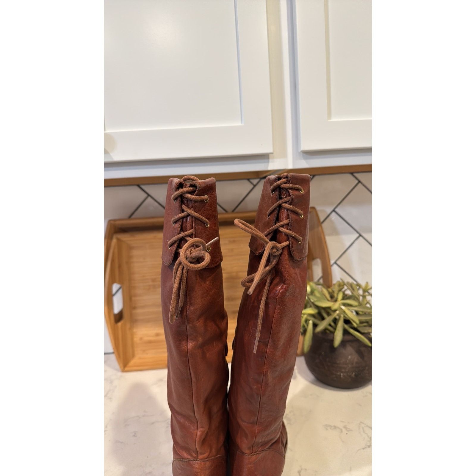 Vince Camuto Vince Camuto Fays riding boot cognac brown leather sz 7 Size US 7 / IT 37 - 5 Thumbnail