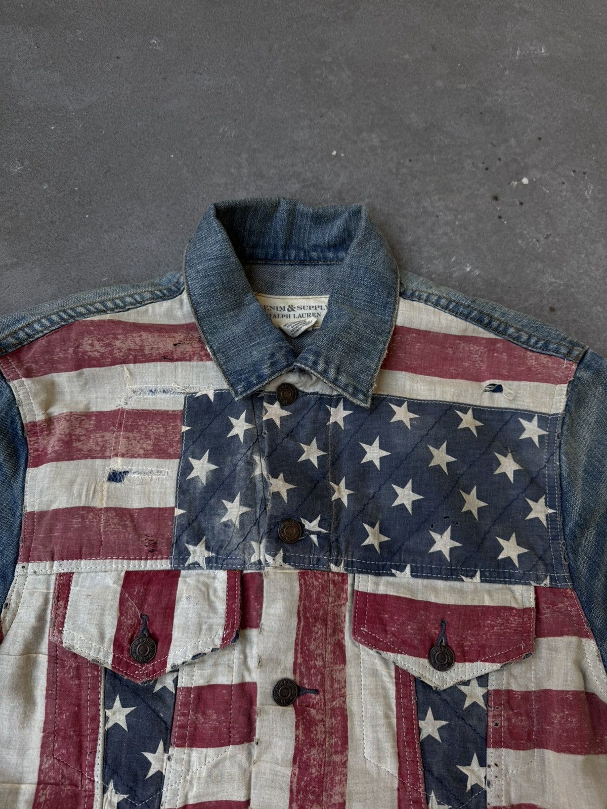 Denim & Supply Ralph Lauren 2000s Denim & Supply Ralph Lauren Flag Denim Jacket Size US M / EU 48-50 / 2 - 3 Thumbnail