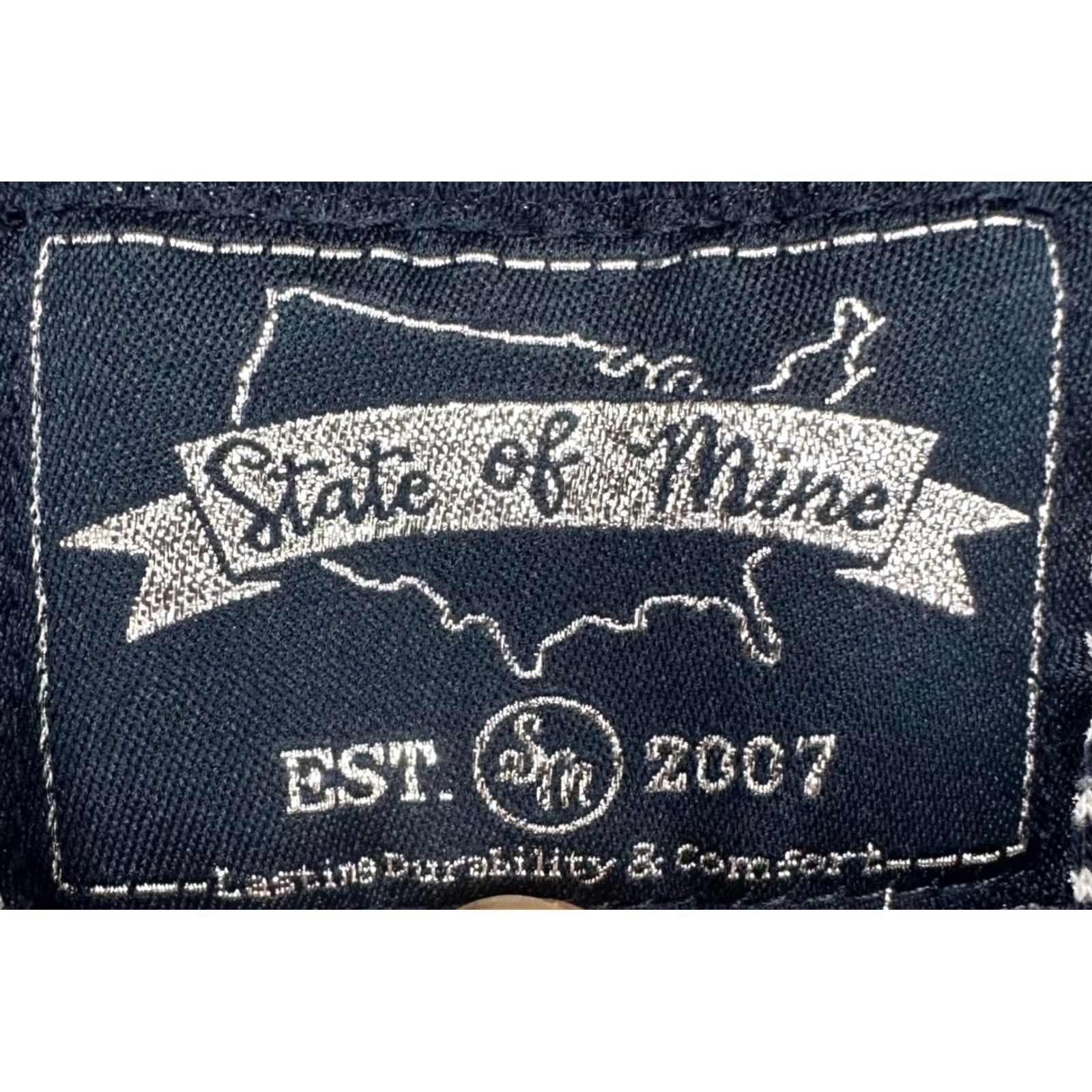 Vintage State Of Mind Womens Medium Blue Stripe Organic Cotton Blend Pullover Sweatshirt Mock Neck Pullover Sweatshirt Size M / US 6-8 / IT 42-44 - 5 Thumbnail