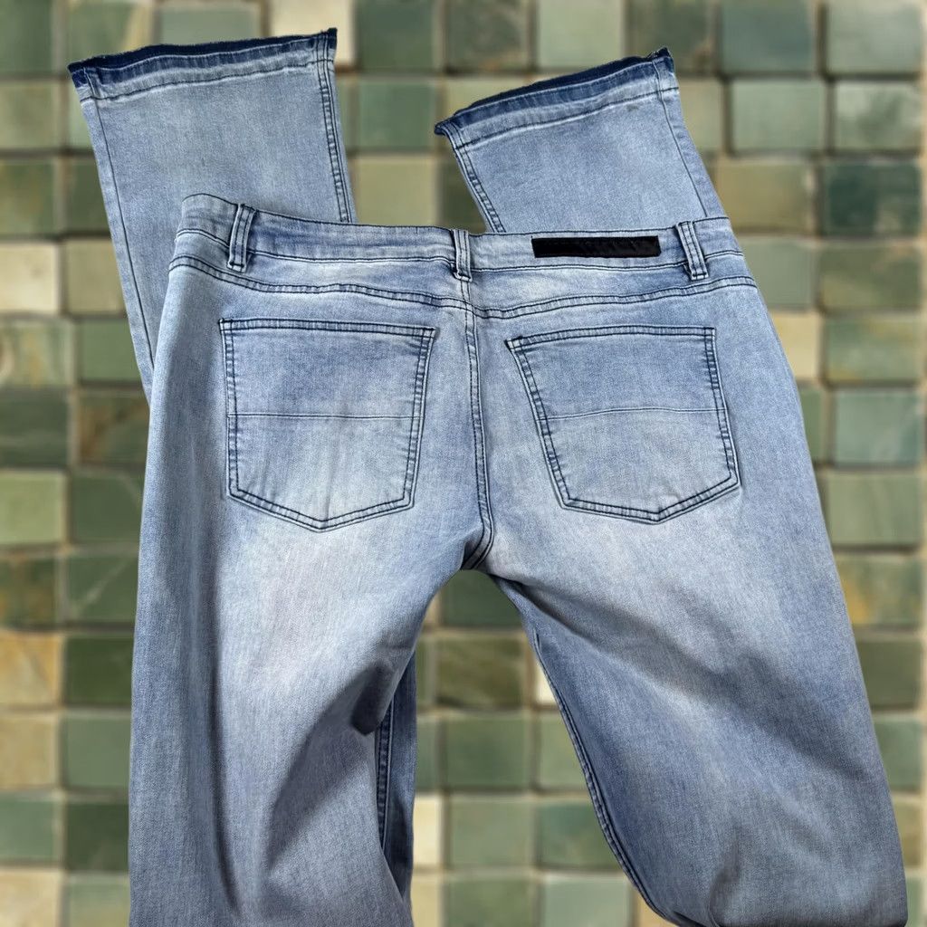 Vintage ROCKSTAR ORIGINAL Jeans Mens 42 Light Wash Flared Distressed Skelman 38 In Inseam Jeans Size US 42 / EU 58 - 1 Thumbnail