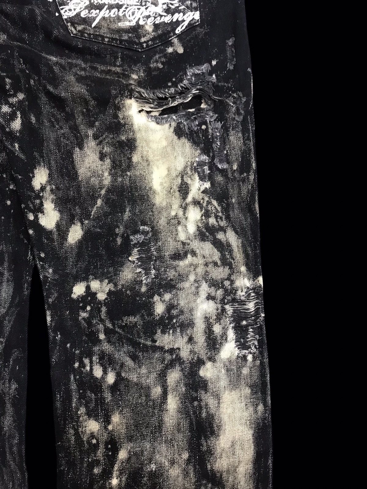 Japanese Brand 💥PUNK💥SEX POT REVENGE Japan Heavy Distressed Denim F206 Size US 35 - 13 Thumbnail