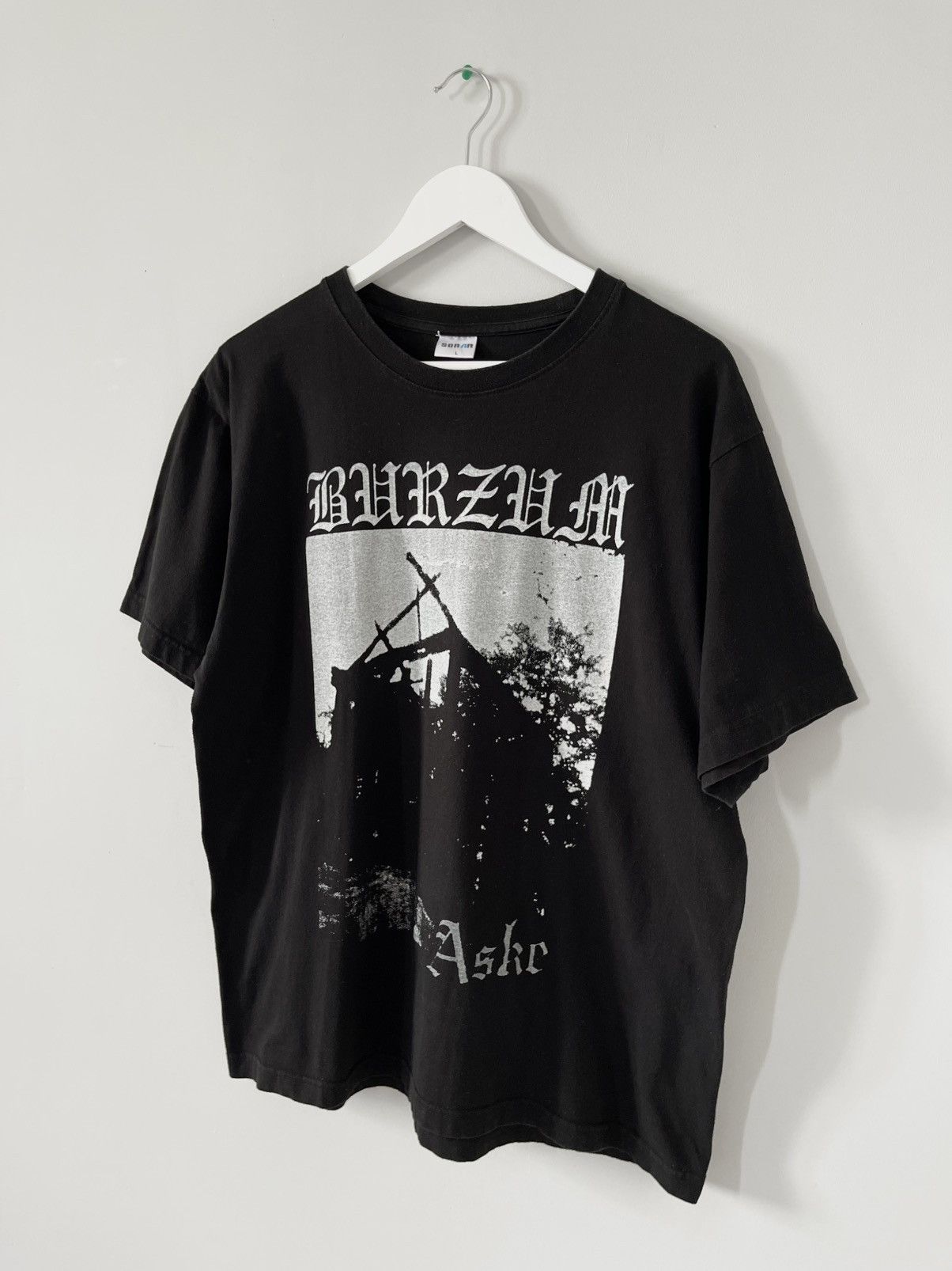 Band Tees Vintage Rare Burzum Aske 90's Black Metal T-shirt by Sonar Size US L / EU 52-54 / 3 - 4 Thumbnail