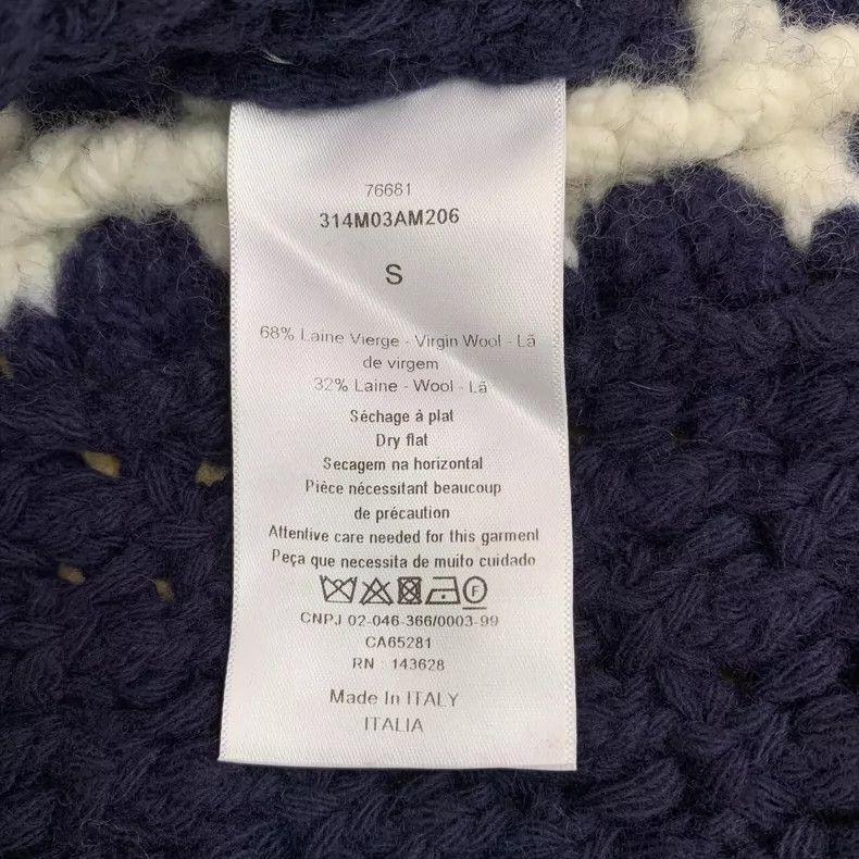 Dior Dior Dark blue wool navy collar long-sleeved knitted jacket Size S / US 4 / IT 40 - 6 Thumbnail