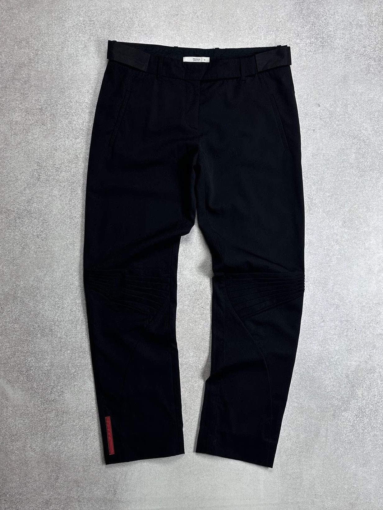 Prada Vintage 00s Prada Red Tab Black Womans Pants IT 40 Size 27" / US 4 / IT 40 - 1 Thumbnail