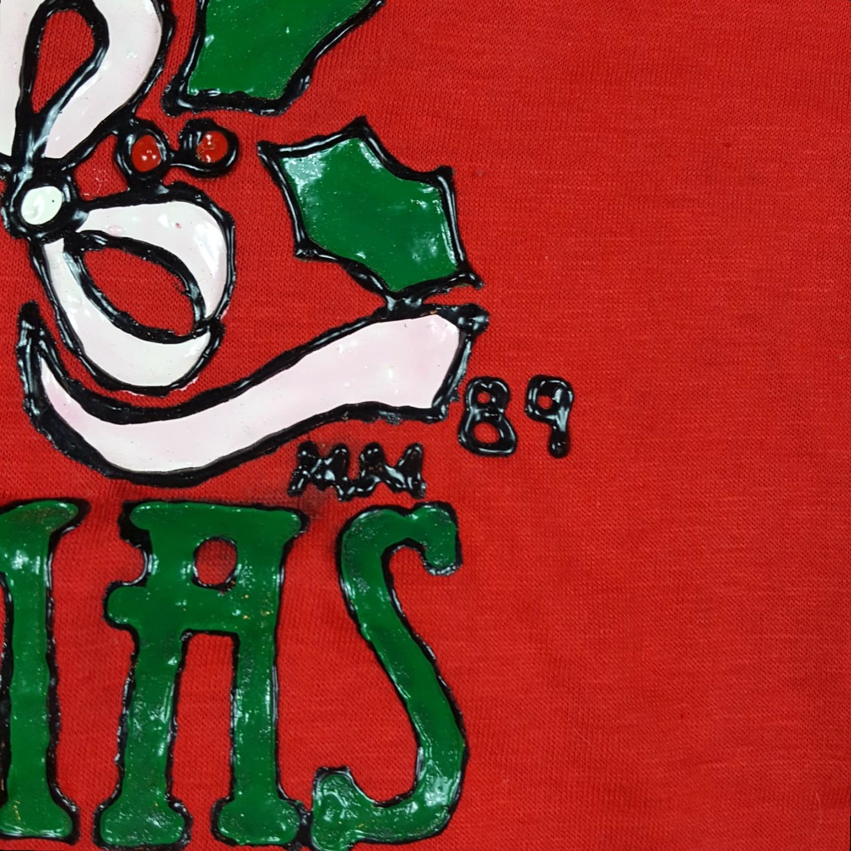 Etro VINTAGE Merry Christmas Men's L Red USA Made Holly Holiday Retro T Shirt Size US L / EU 52-54 / 3 - 4 Thumbnail