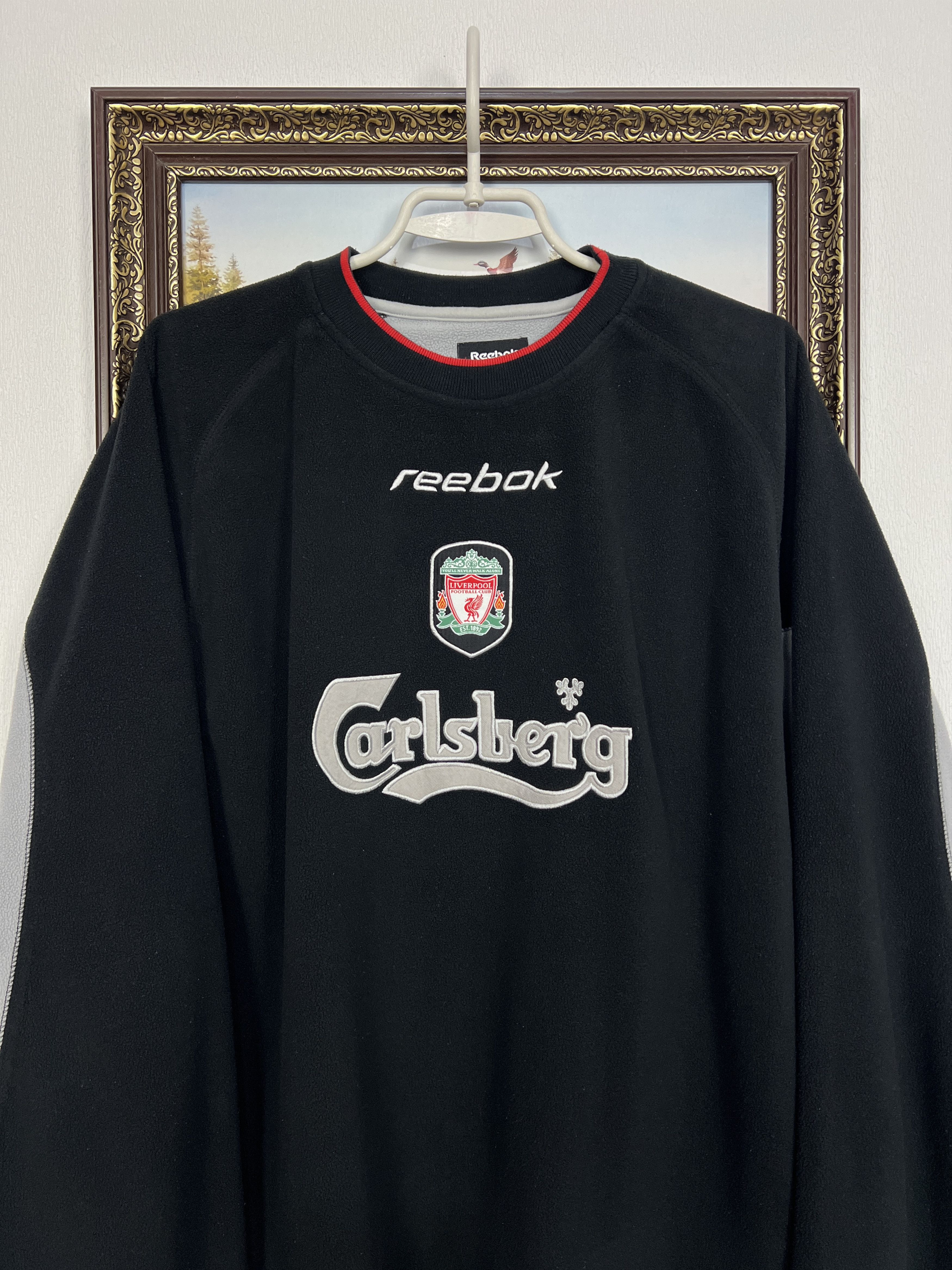 Reebok Liverpool Football Fleece Sweatshirt Jacket Track Top Size US M / EU 48-50 / 2 - 2 Thumbnail