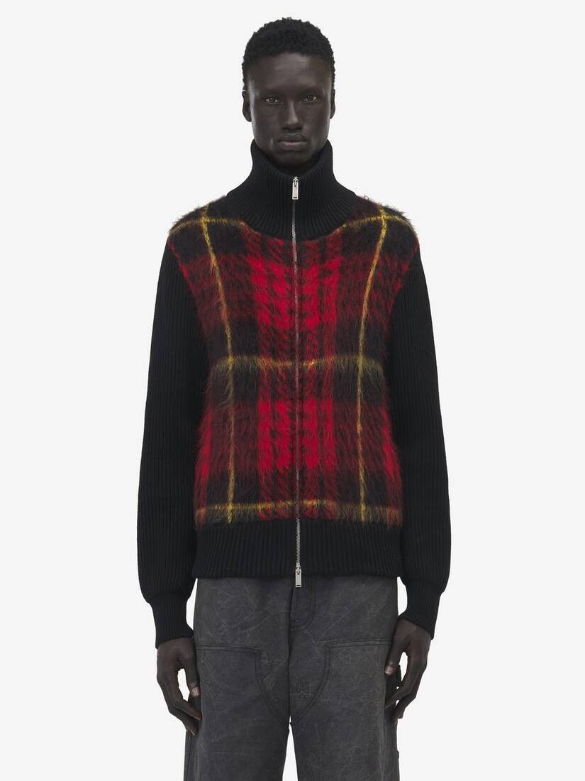 Alexander McQueen o1srvl11e0226 McQueen Tartan Zipped Cardigan In Multicolor Size US S / EU 44-46 / 1 - 1 Thumbnail