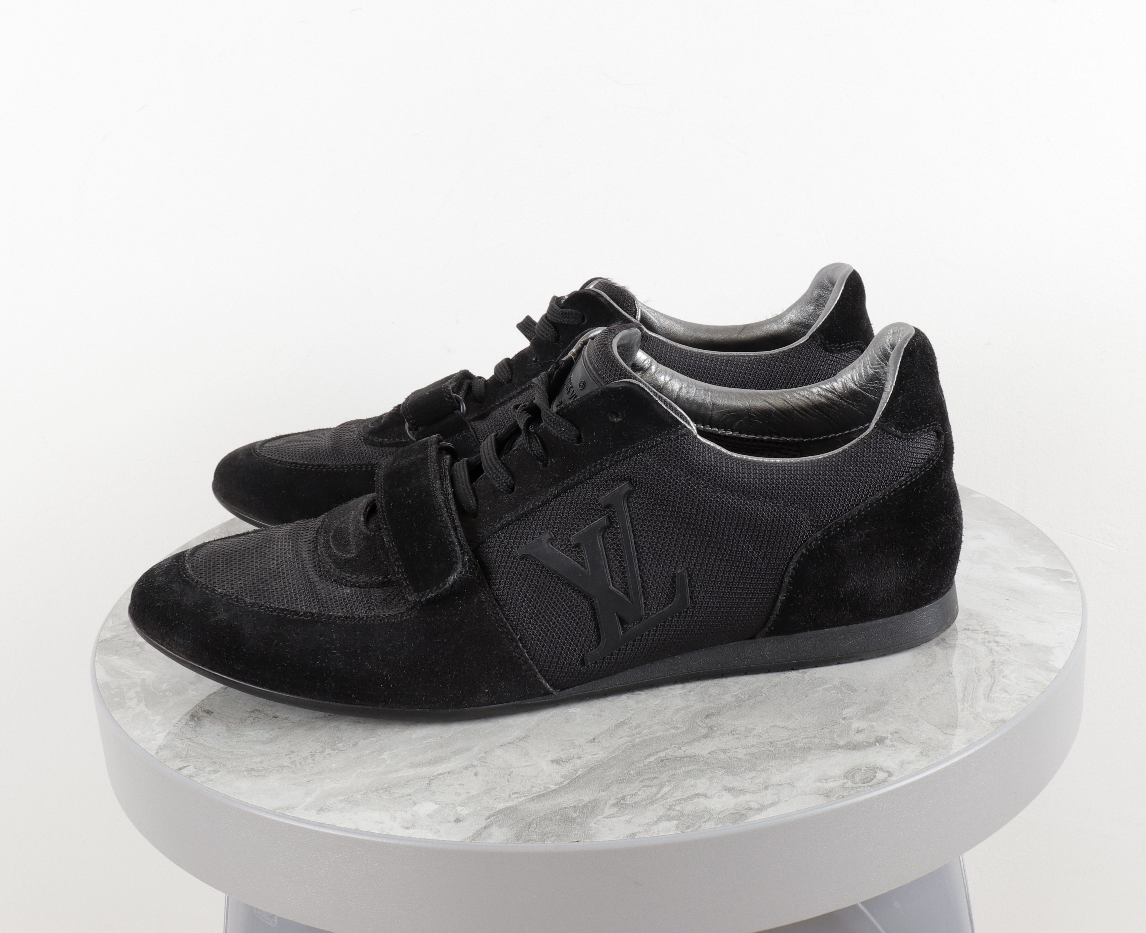 Louis Vuitton Louis Vuitton Black Canvas Suede Sneakers Size US 9.5 / EU 42-43 - 7 Thumbnail