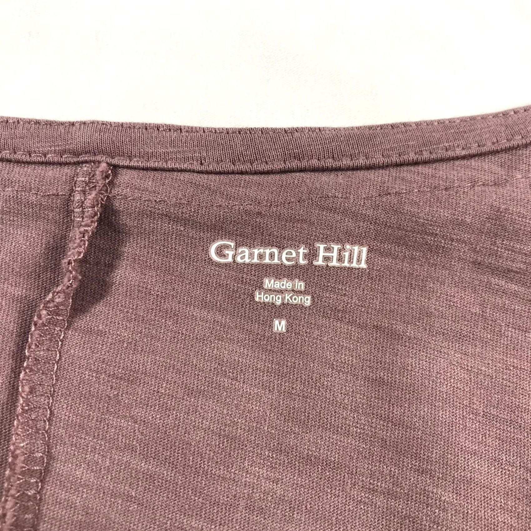Vintage Garnet Hill Mauve Plum Cotton Modal Pleated Scoop Neck 3/4 Sleeve Shift Dress M Womens Size M / US 6-8 / IT 42-44 - 5 Thumbnail