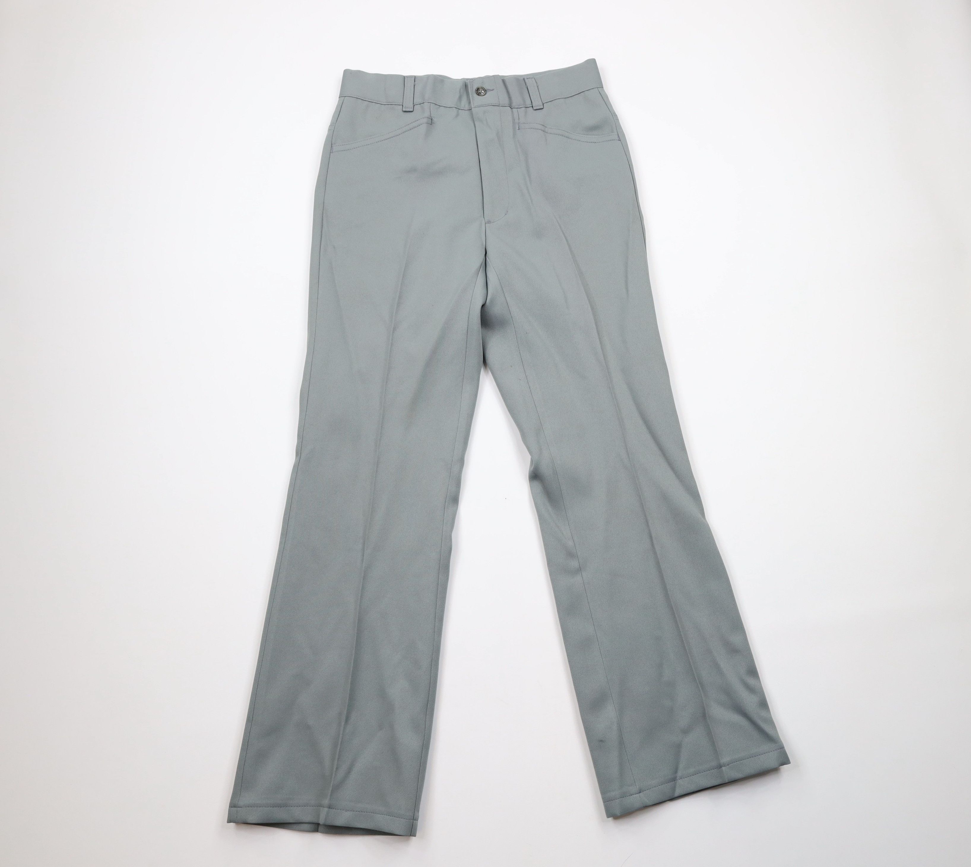 Image of Vintage 60S 70's Streetwear Leg Bell Bottoms Pants Gray Usa in Grey, Men's (Size 30)