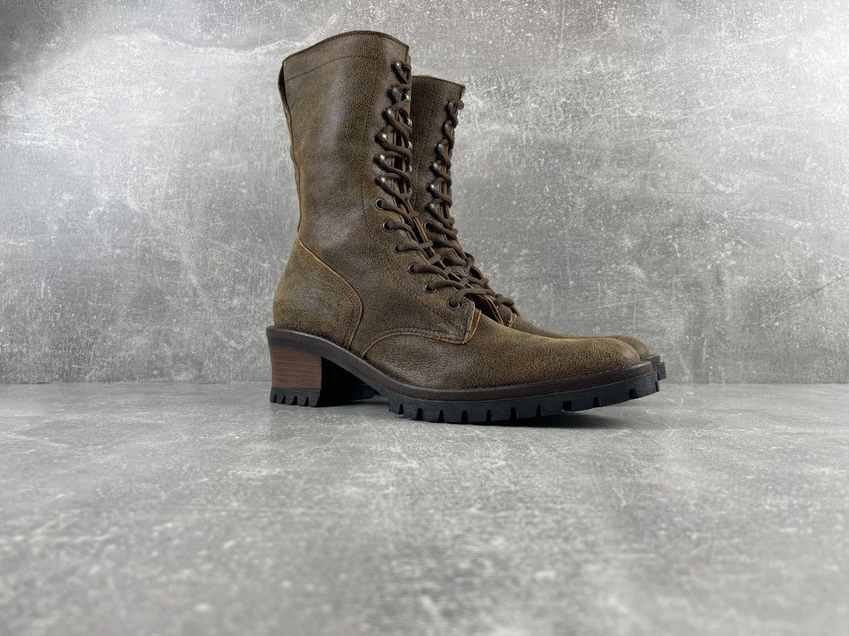 Vintage Tall Tan Italian Leather Western Boots