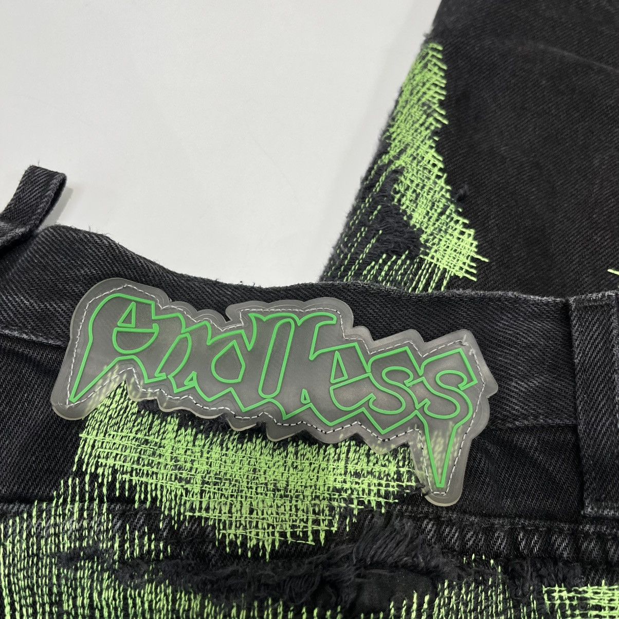 Endless Vlone x Endless Embroidered And Distressed Denim Jeans B/G Size US 32 / EU 48 - 3 Thumbnail