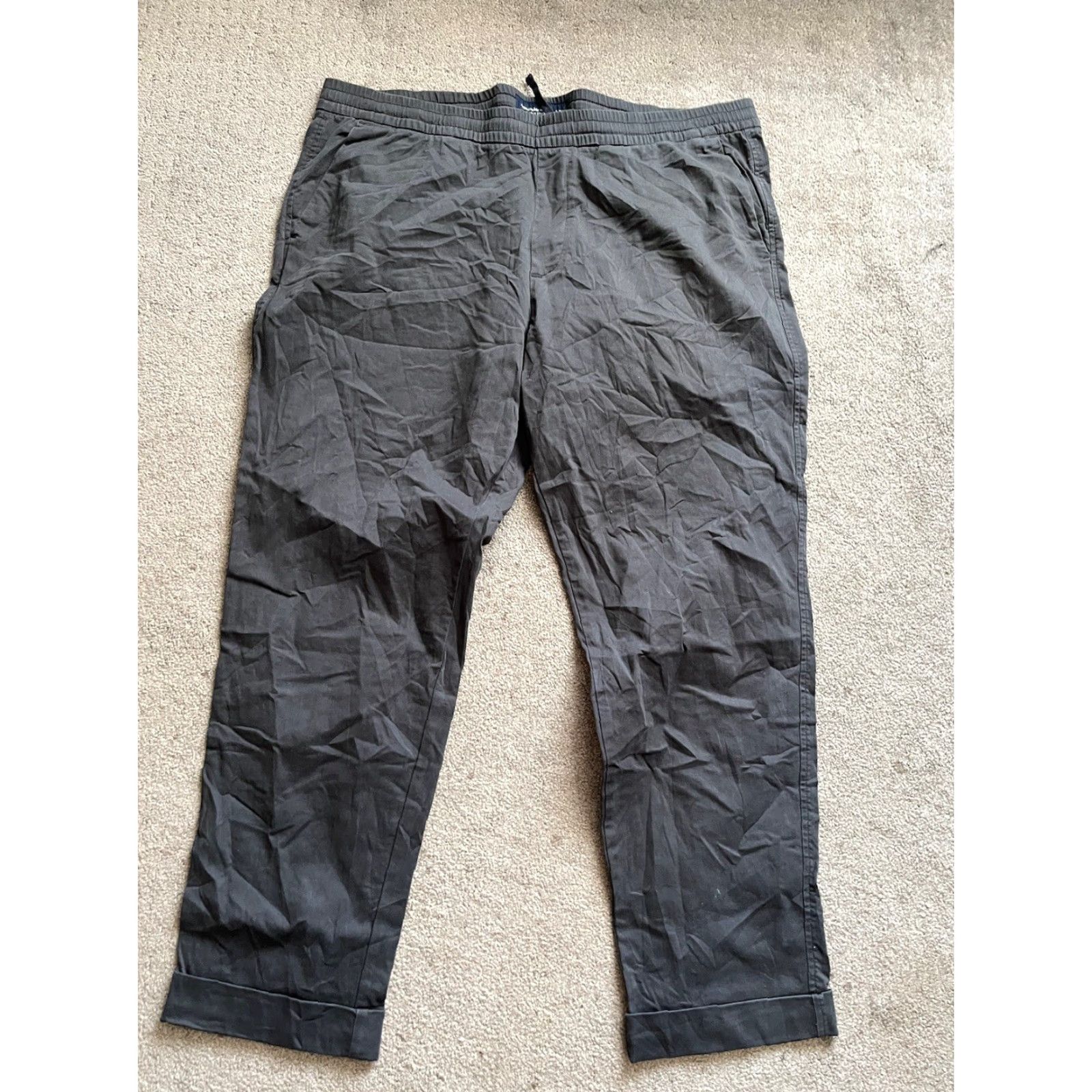 Abercrombie & Fitch Abercrombie & Fitch Slim Taper Stretch Pants - Size XXL Gray - 2XL Men Casual Chino Size US 39 - 2 Thumbnail