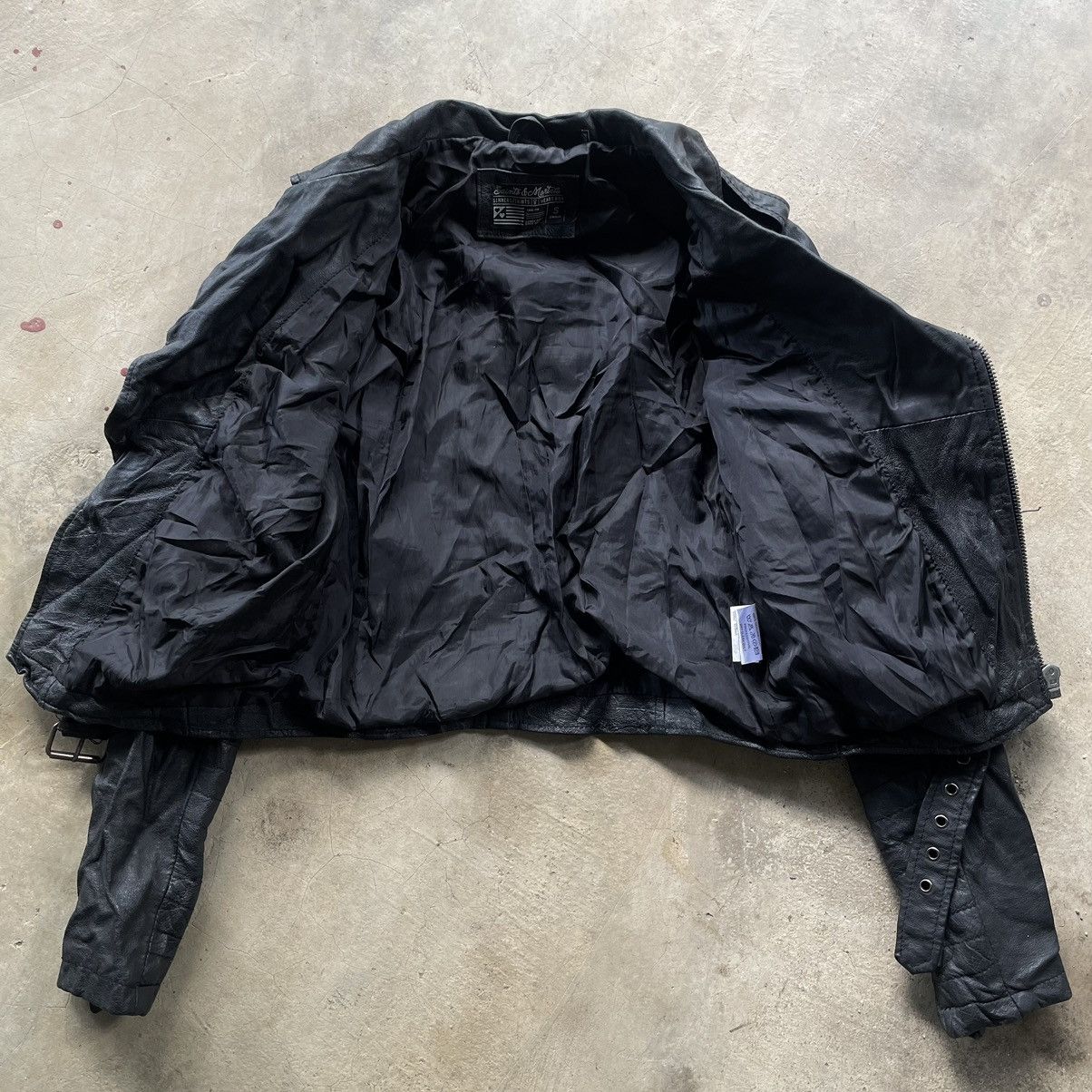 Le Grande Bleu (L.G.B.) Grail🔥 Archive Leather Jacket Asymmetrical Rick Owens Style Size US XS / EU 42 / 0 - 14 Thumbnail