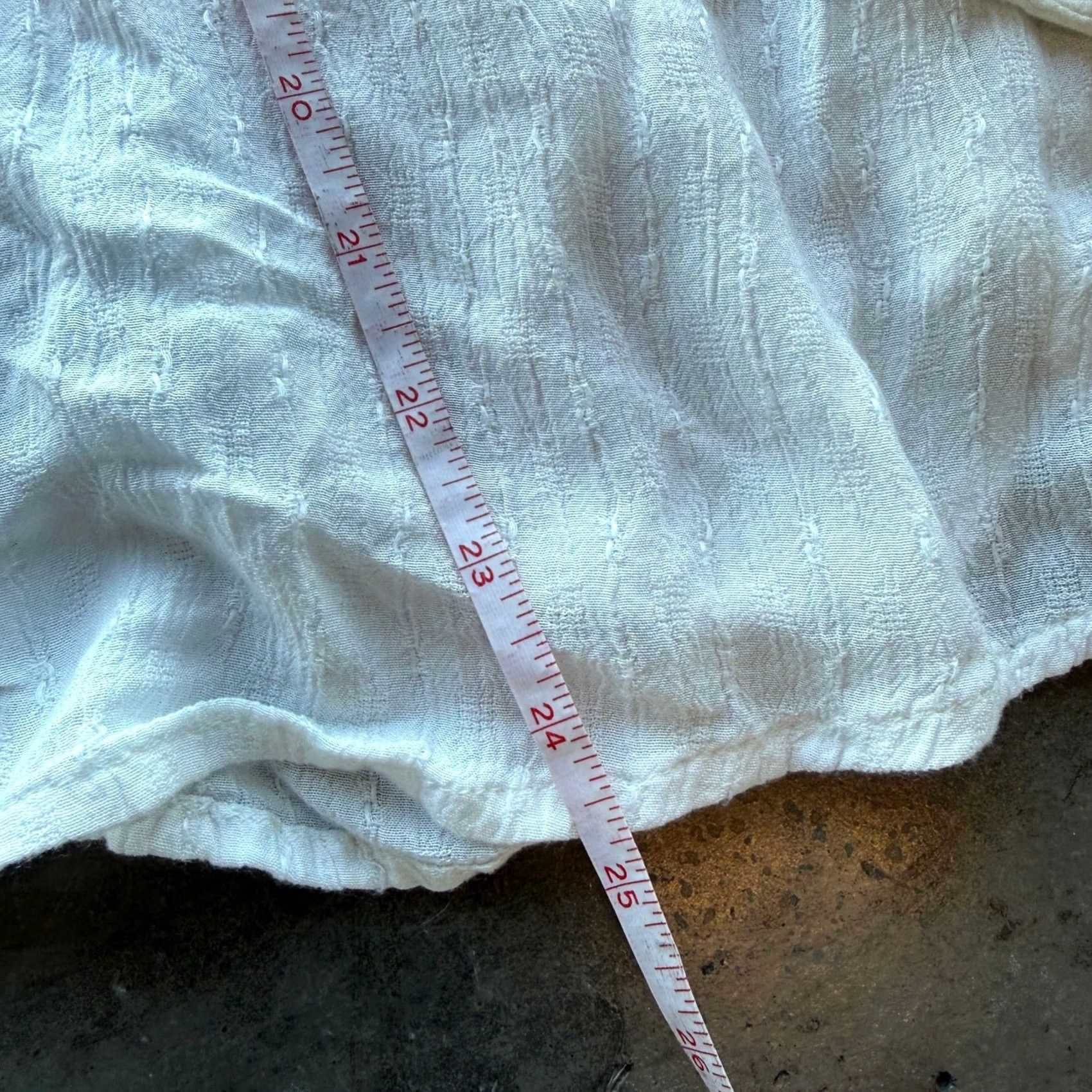 Vintage VINTAGE Boho Free People Ivory Lace Eyelet Longsleeve Flowy Top Women's M Shirt Size M / US 6-8 / IT 42-44 - 3 Thumbnail