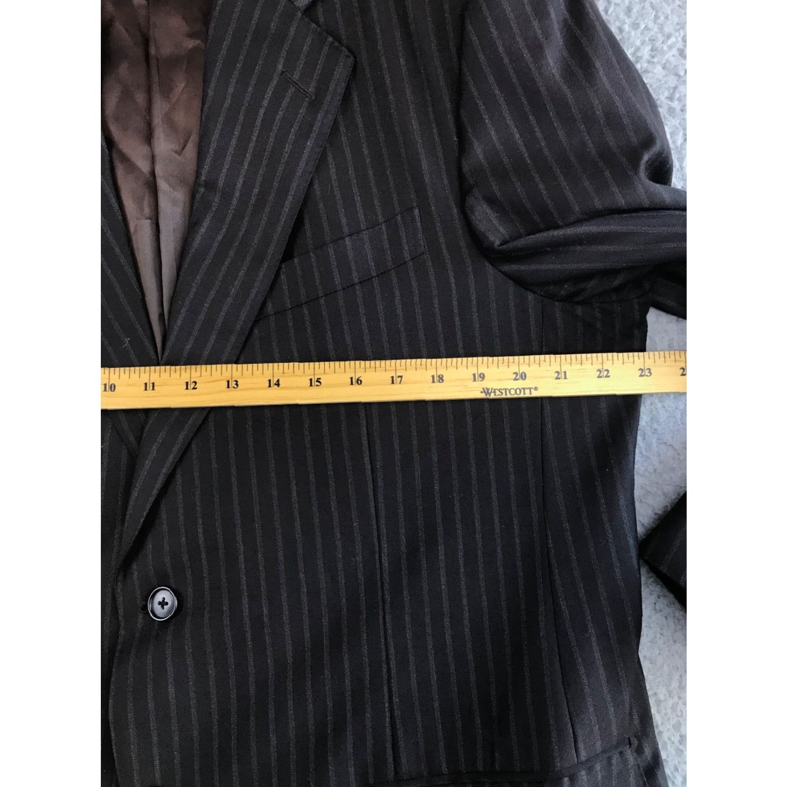 Ermenegildo Zegna VINTAGE? Ermenegildo Zegna Blazer 54R Brown Striped Single-Breasted Suit Jacket Mens Suit Jacket Clean Size 54R - 2 Thumbnail