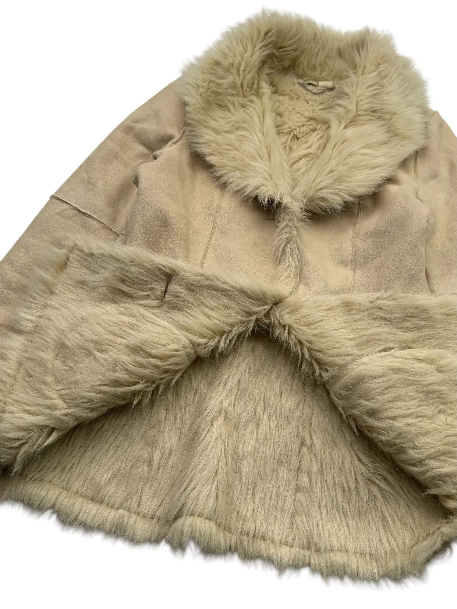 Japanese Brand Vintage Faux Sheepskin Coat W46(V9) Size S / US 4 / IT 40 - 3 Thumbnail