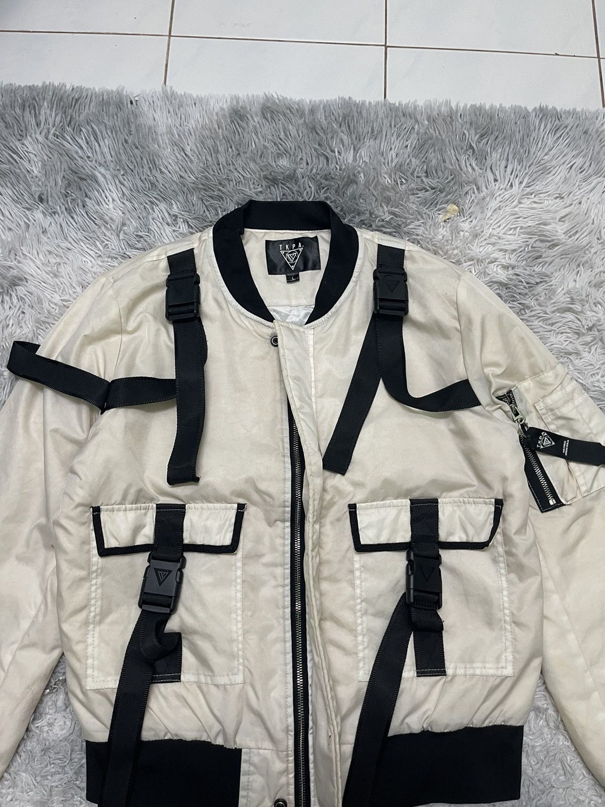 Other RARE ISSEY MIYAKE INSPIRED BONDAGE BOMBER JACKET BRAND TKPA Size US L / EU 52-54 / 3 - 12 Thumbnail