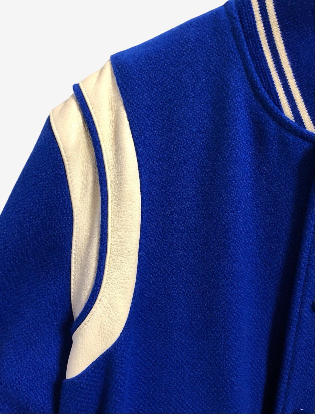 Saint Laurent Paris Saint Laurent Paris Blue Teddy Jacket Sz.56 Size US XL / EU 56 / 4 - 4 Thumbnail