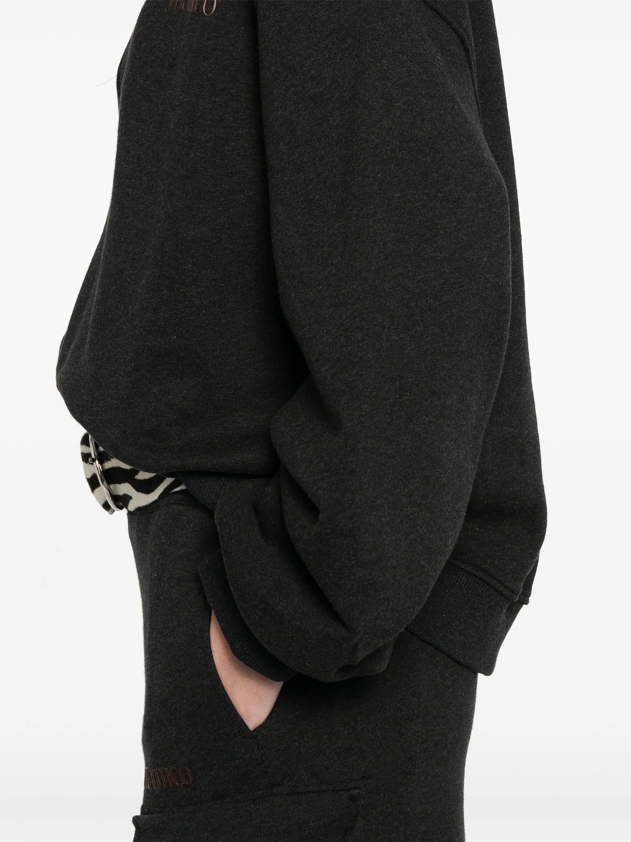 The Attico o1s22i1n0325 Oversized Sweatshirt in Black Size S / US 4 / IT 40 - 5 Thumbnail