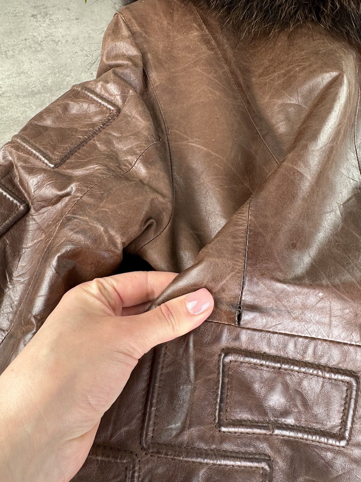 Japanese Brand Vintage Leather Coat Size XS / US 0-2 / IT 36-38 - 14 Thumbnail
