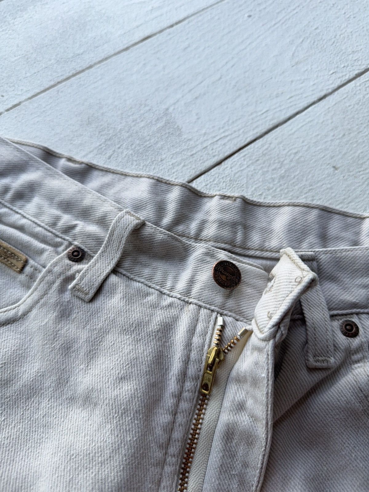 Wrangler Vintage 70s Wrangler UK-Made Off-White Western Cowboy Jeans Size US 30 / EU 46 - 8 Thumbnail