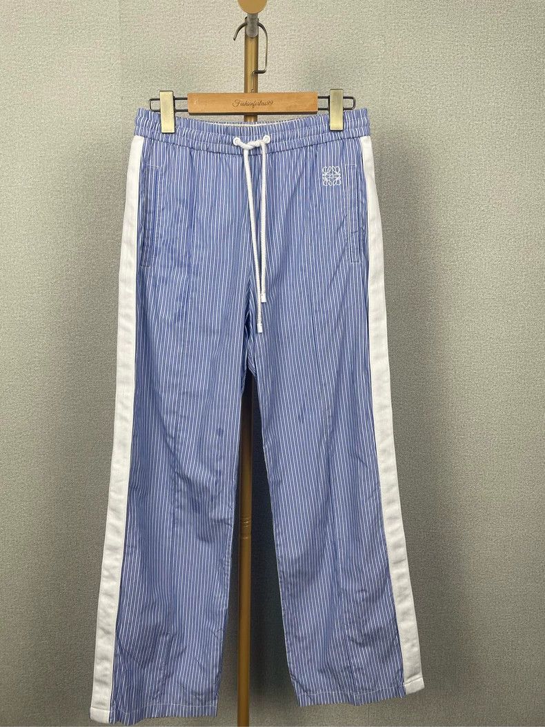 Loewe LOEWE sizeS Blue and white striped casual trousers Size 27" / US 4 / IT 40 - 1 Thumbnail