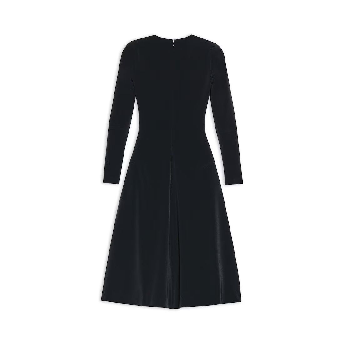 Balenciaga o1mt1gz0225 A-Line Crewneck Dress in Black Size S / US 4 / IT 40 - 2 Thumbnail