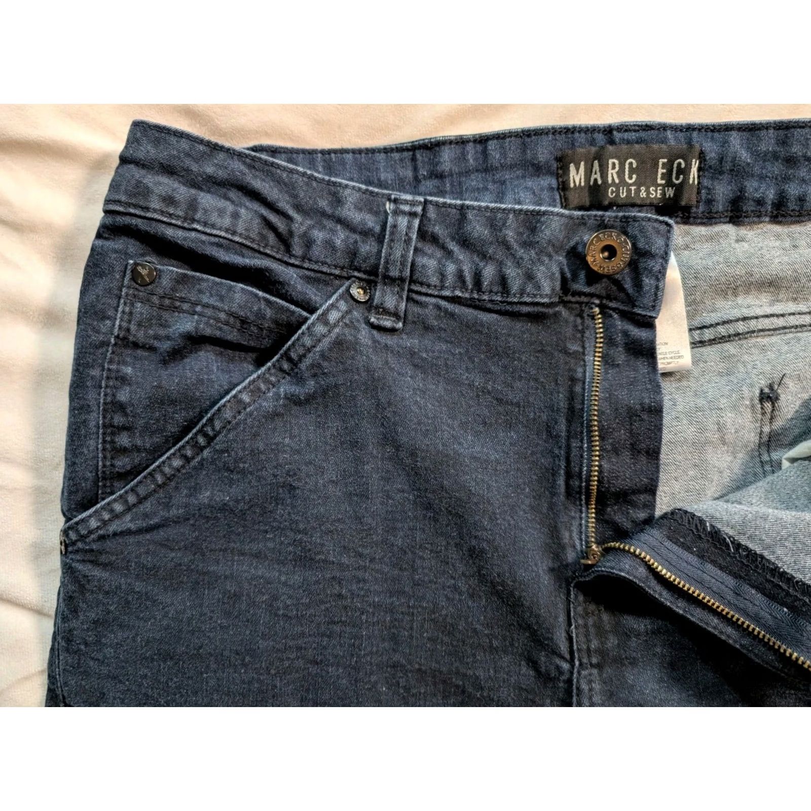 Ecko Unltd. Ecko Unltd. Jeans Slim 5-Pocket Denim Blue Dark Wash Men’s 36x32 Zipper Mid Rise Straight Style 36 32 XS? Size US 36 / EU 52 - 2 Thumbnail