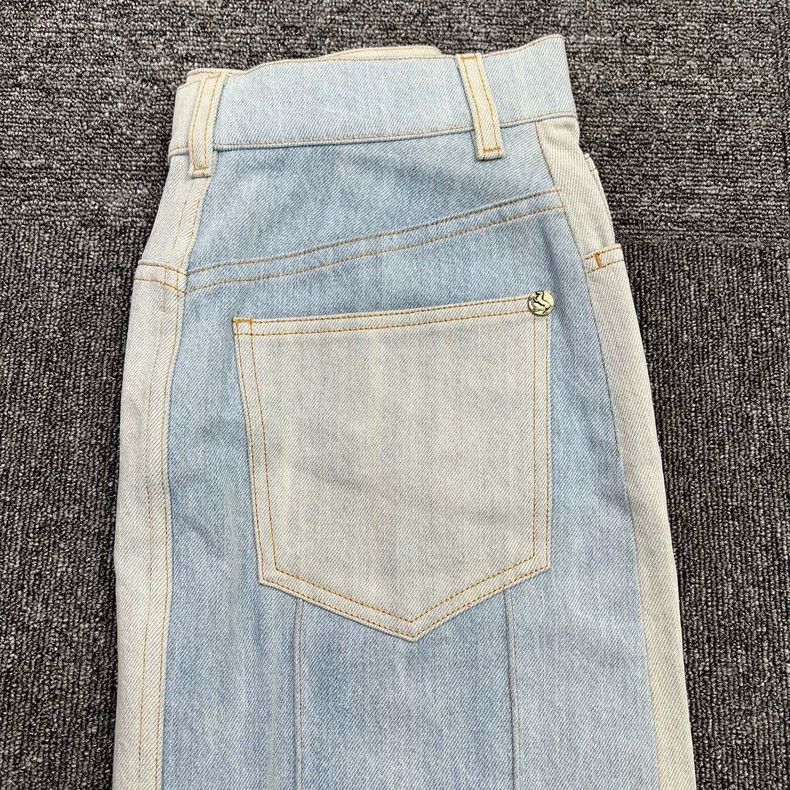 Chanel Chanel Greek series color-blocked denim skirt Size 24" / US 00 / IT 34 - 5 Thumbnail