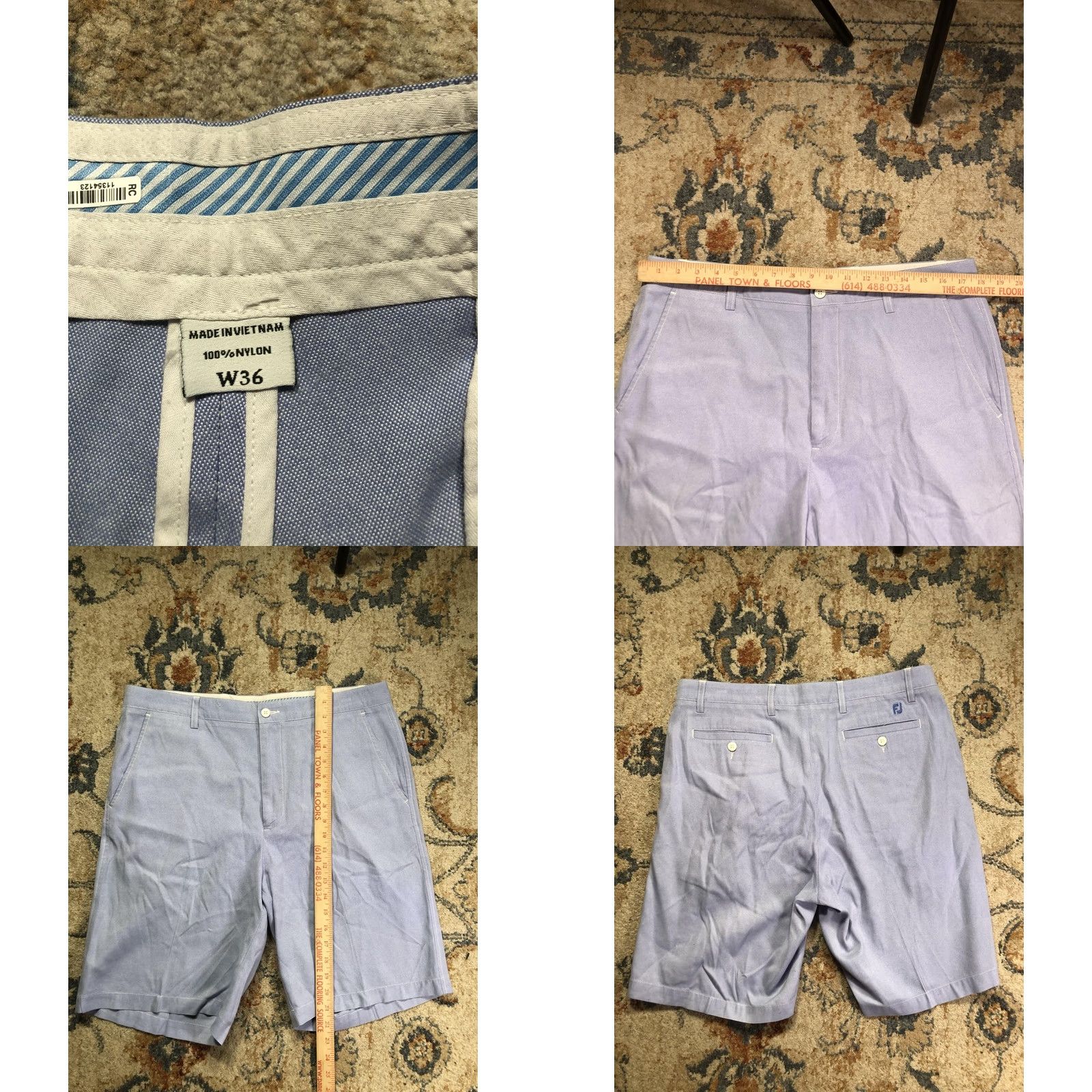 Footjoy FootJoy Shorts Mens 36 Blue Golf Chino Nylon Performance Flat Front Casual Size US 36 / EU 52 - 8 Thumbnail